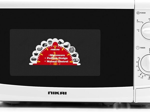 Nikai NMO515N9A 700W 20L Microwave Oven, Auto Cook, Child Safety Lock, Defrost, Turntable, Eco Mode, Express Cook