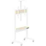 Powerology PTVDES-WH Electric TV Stand with Vertical Height Adjustment