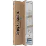 Powerology PTVDES-WH Electric TV Stand with Vertical Height Adjustment