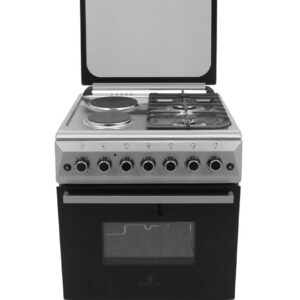 Gratus FCRH622KTSS1 60×60 Free Standing Gas Cooker with 2 burner+ 2Hotplate; Turbo Fan