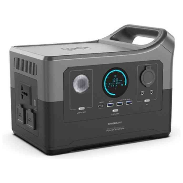 Powerology PGN700FCA 120000mAh 700W Smart Power Generator Direct AC Re-Charge - 80% IN 1 Hour