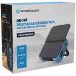 Powerology PPBCHA30 600W 192000mAh Portable Generator Integrated Solar Panel