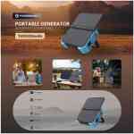 Powerology PPBCHA30 600W 192000mAh Portable Generator Integrated Solar Panel