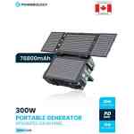 Powerology PPBCHA38 76800mAh 300W Portable Generator Integrated Solar Panel