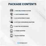 Powerology PPBCHA38 76800mAh 300W Portable Generator Integrated Solar Panel