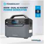 Powerology PPBCHA39 120000mAh 600W Dual AC Socket Power Generator