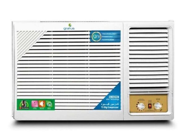 GRATUS GWACP18X2 1.5 Ton Window Air Conditioner With Heavy-Duty Piston Compressor, R22 GAS