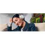 KEF Mu7 Wireless Noise Cancelling Headphones Small, Silver Grey | Hi-Res Bluetooth Over-Ear Audio