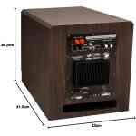 TAGA TSW-210 Subwoofer 10" 200W - Black/Wenge