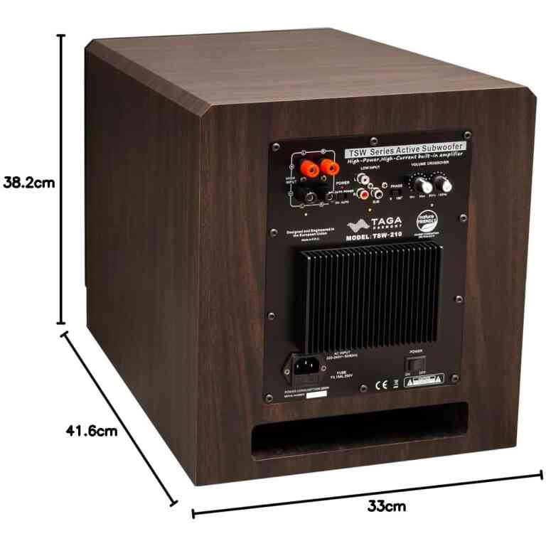 TAGA TSW-210 Subwoofer 10" 200W - Black/Wenge