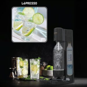 Lepresso LPSWMKBK Sparkling Water Machine 850mL Black