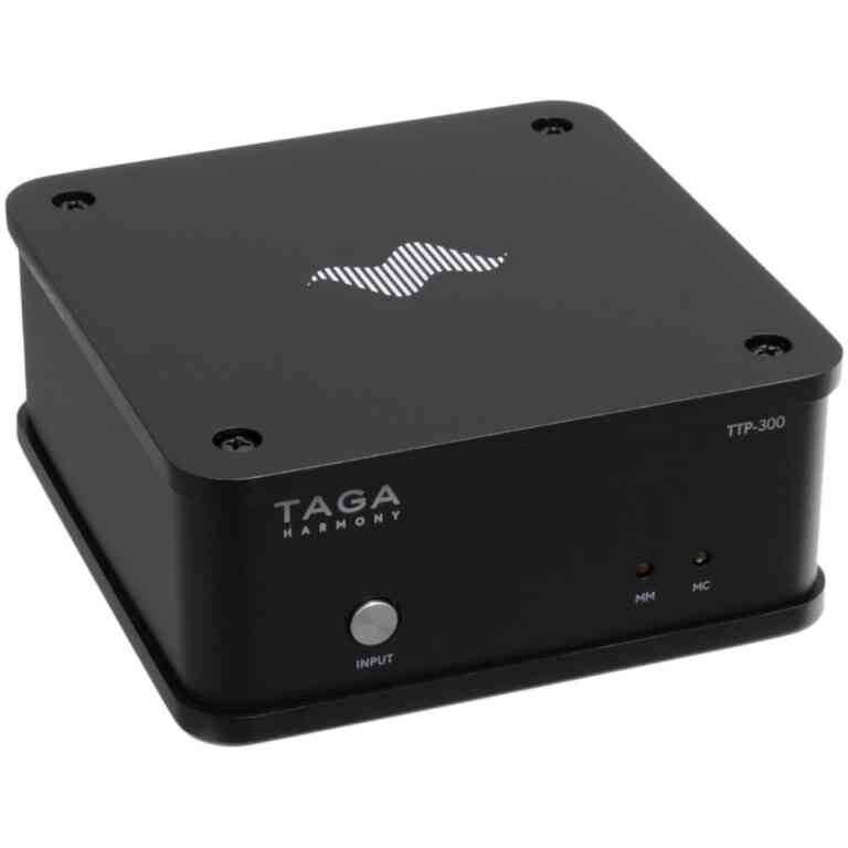 TAGA TTP-300 Phono Amplifier MM/MC RIAA RCA Output Black