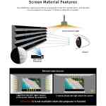 VIVIDSTORM VWSDSTUST100H 100 inch S PRO Floor Rising Projector Screen