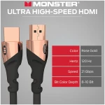 Monster MC HME HDR HDMI Cable 4K 6ft Essentials V-Grip