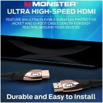 Monster MC HME HDR HDMI Cable 4K 6ft Essentials V-Grip