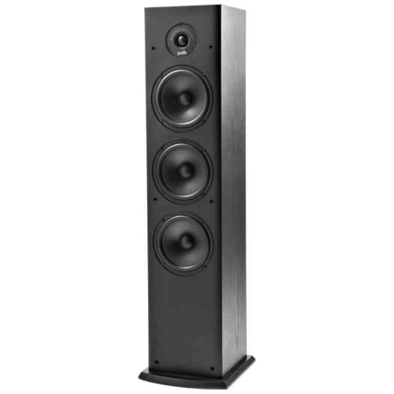 Polk Audio T50 Premium Floorstanding Tower Speakers Pair - Black
