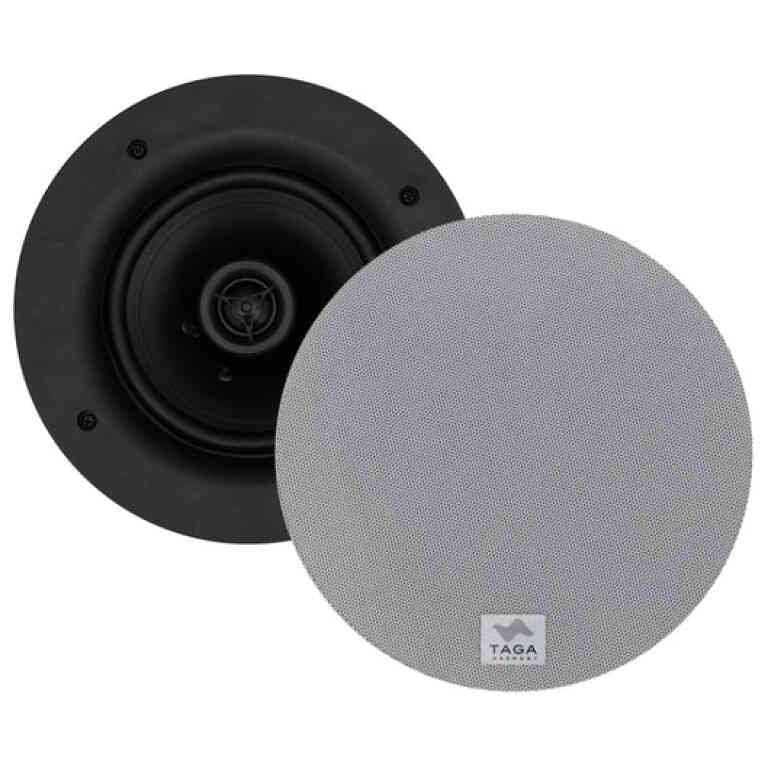 TAGA TCW-190R 133mm 80W Compact In-Ceiling Speakers Pair - White