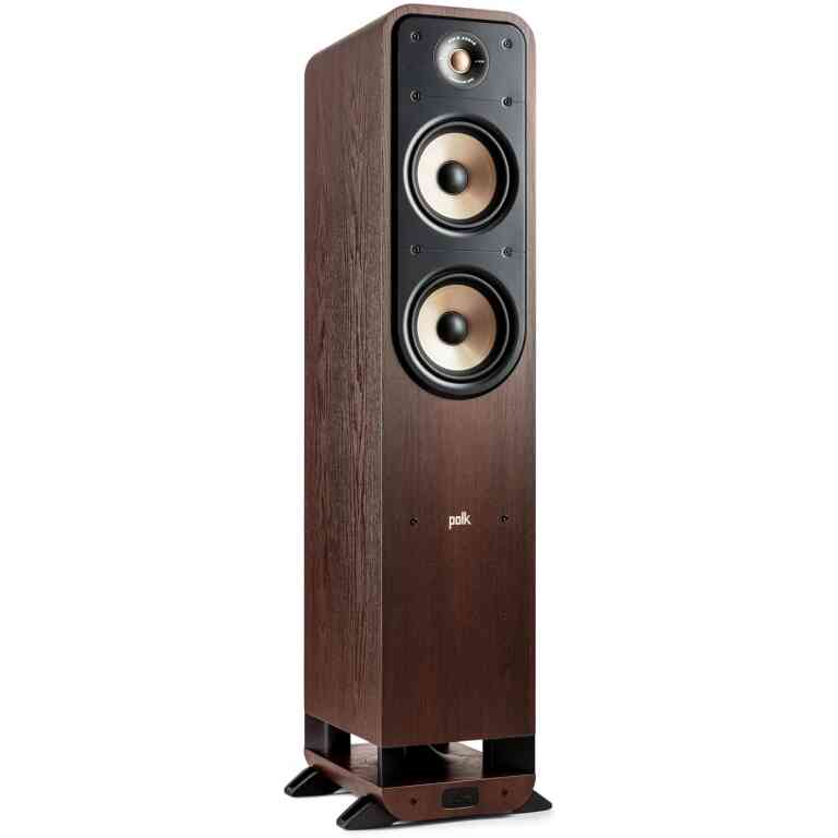 Polk Audio SIGS60ELBR Signature Elite ES60 Large Floorstanding Tower Speakers Pair – Brown