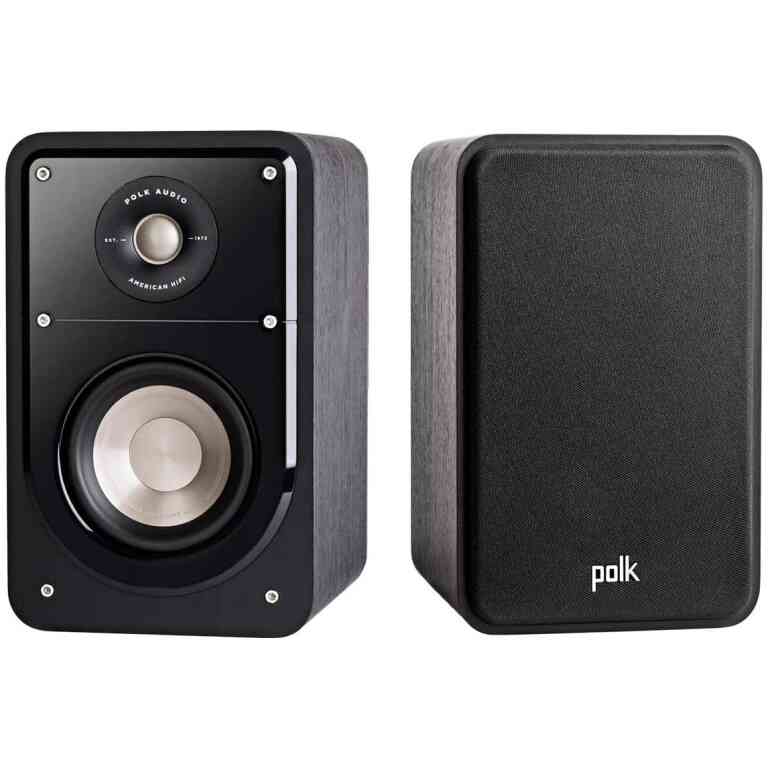 Polk Audio SIGS15ELBR Signature Elite ES15 Compact Bookshelf Speakers Pair - Brown