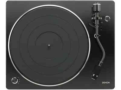 Denon DP-400 Turntable Premium Vinyl Record Player Black Finish