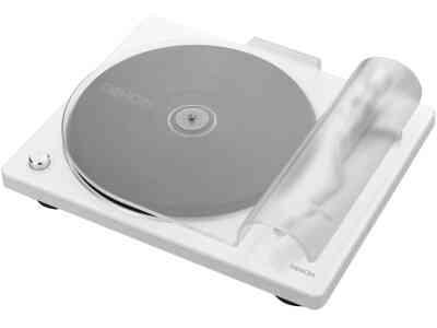 Denon DP-400 Turntable Premium Vinyl Record Player White Finish