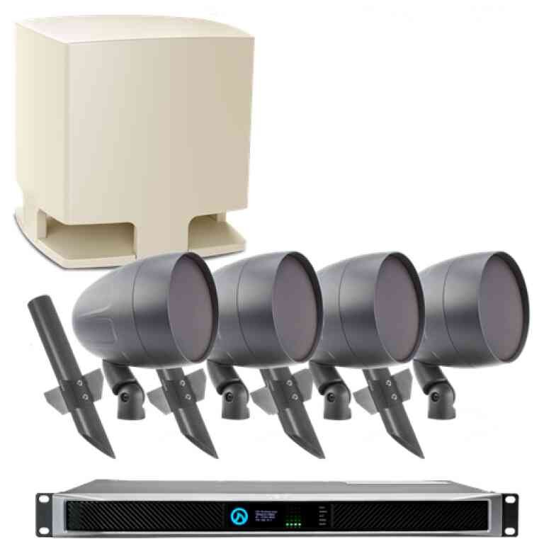 TruAudio HS12TN-PAKLEA-AS1-4 Outdoor Audio System with Subwoofer