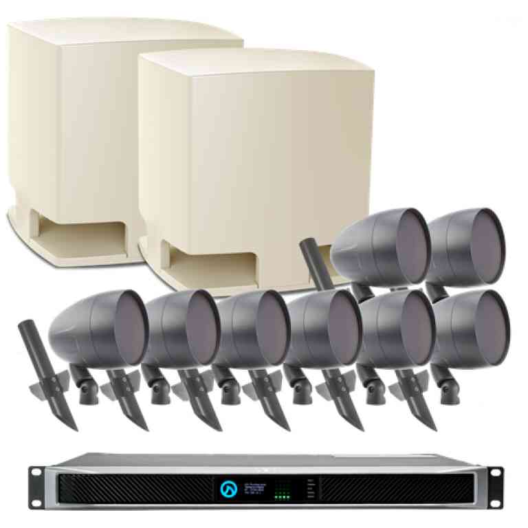 TruAudio HS12TN-PAKLEA-AS1-8 Premium Outdoor Audio System