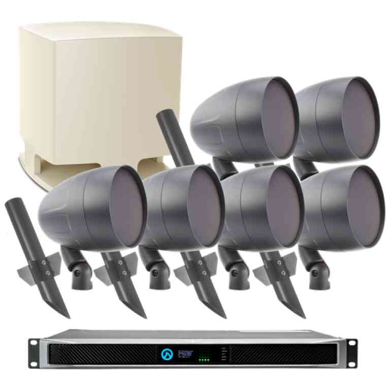 TruAudio HS12TN-PAKLEA-AS2-6 Outdoor Speaker + Subwoofer System