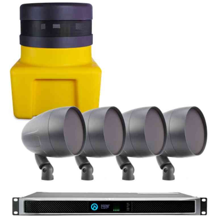 TruAudio SUBT-PAKLEA-AS2 6 Weatherproof Outdoor Audio Package