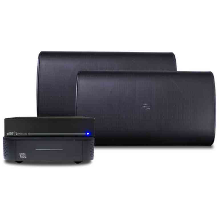 TruAudio OP6BK-A1X-T100 Weatherproof Outdoor Speaker Bundle