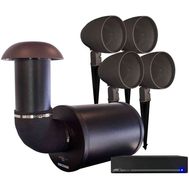 TruAudio ULTRASCAPE-PRO-T100 Weatherproof Outdoor Speaker Kit