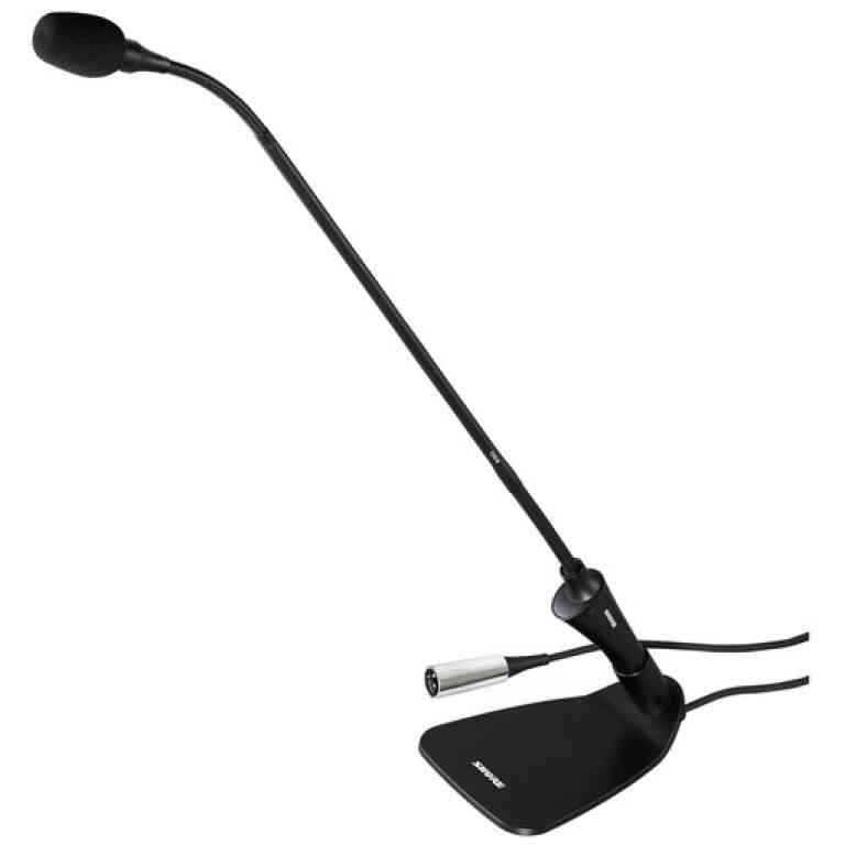 Shure CVG18D-B/C 18" Gooseneck Mic with Base for Desk Mount, Black
