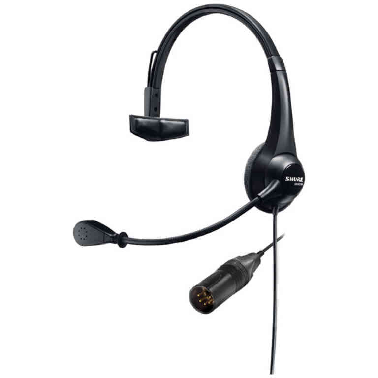 Shure BRH31M-NXLR5M Lightweight Single-Ear Headset Mic for Clear Voice
