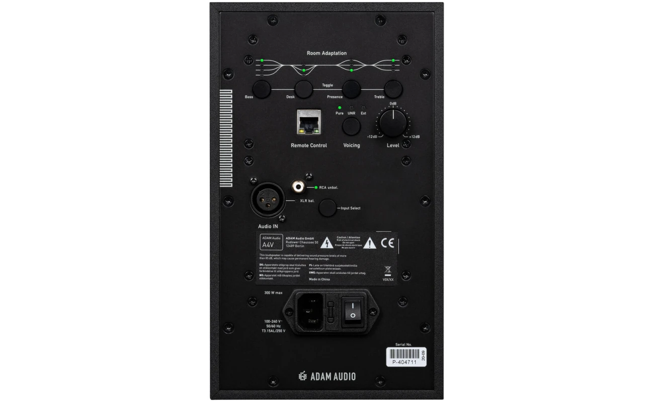 Adam Audio A4V Nearfield Monitor 2 Way 4 Inch Woofer High Fidelity Studio