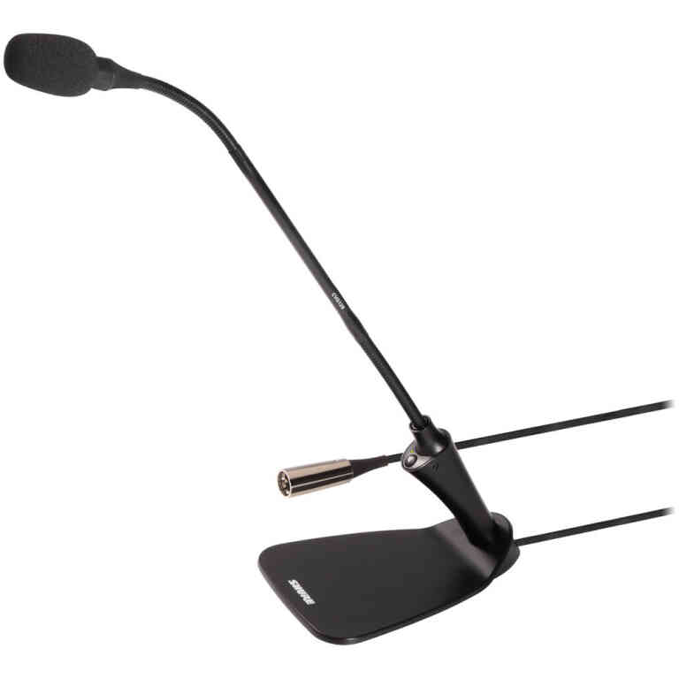 Shure CVG12D-B/C 12" Gooseneck Mic with Heavy-Duty Base, Black