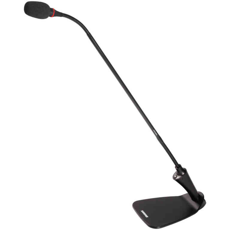 Shure CVG18S-B/C 18" Gooseneck Mic with Switch & LED Indicator, Black
