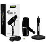 Shure MV7+ K-Bundle XLR USB Speech Microphone Black with Stand for Podcasting
