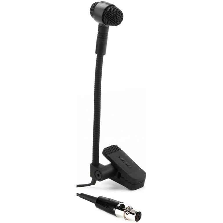 Shure PGA98H-TQG Horn Clamp Microphone - TQG Instrument Mic for Brass and Winds