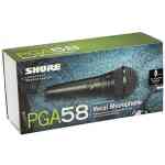 Shure PGA58-QTR-E Dynamic Vocal Microphone - Handheld Mic with 15ft QTR-XLR Cable