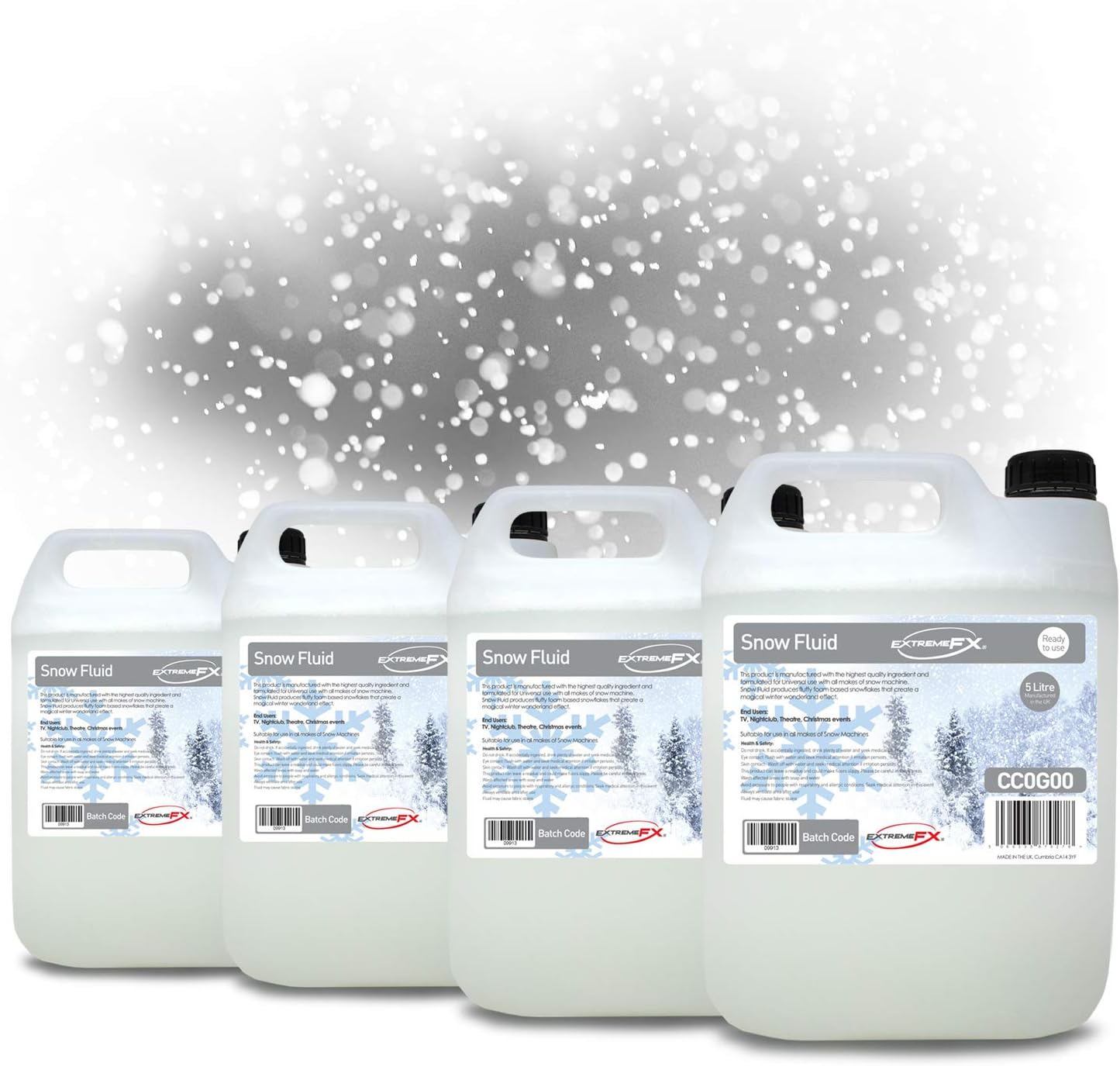 Chauvet DJ Snow Fluid Pack of 4x5L High Quality Snow FX Machine Fluid Chauvet DJ Snow Fluid Pack of 4x5L High Quality Snow FX Machine Fluid