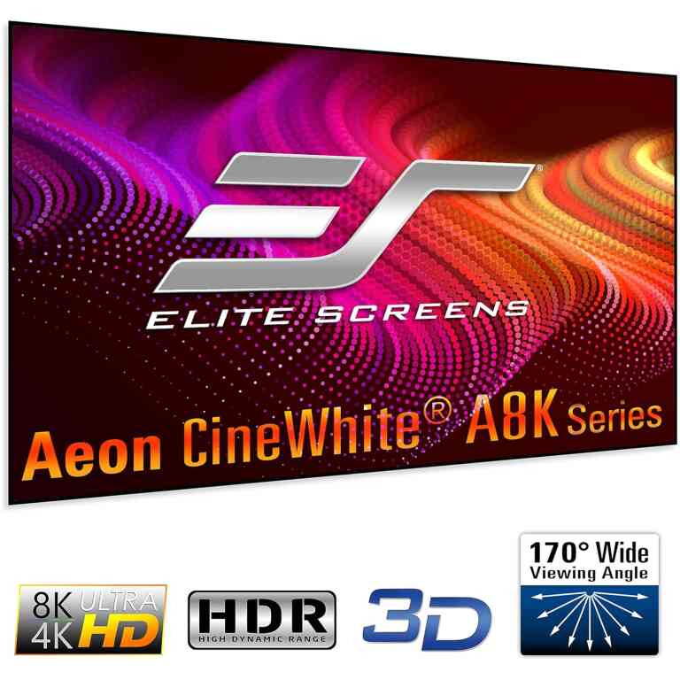 Elite AR135H-A8K Aeon Acoustic CineWhite A8K Fixed Frame Screen