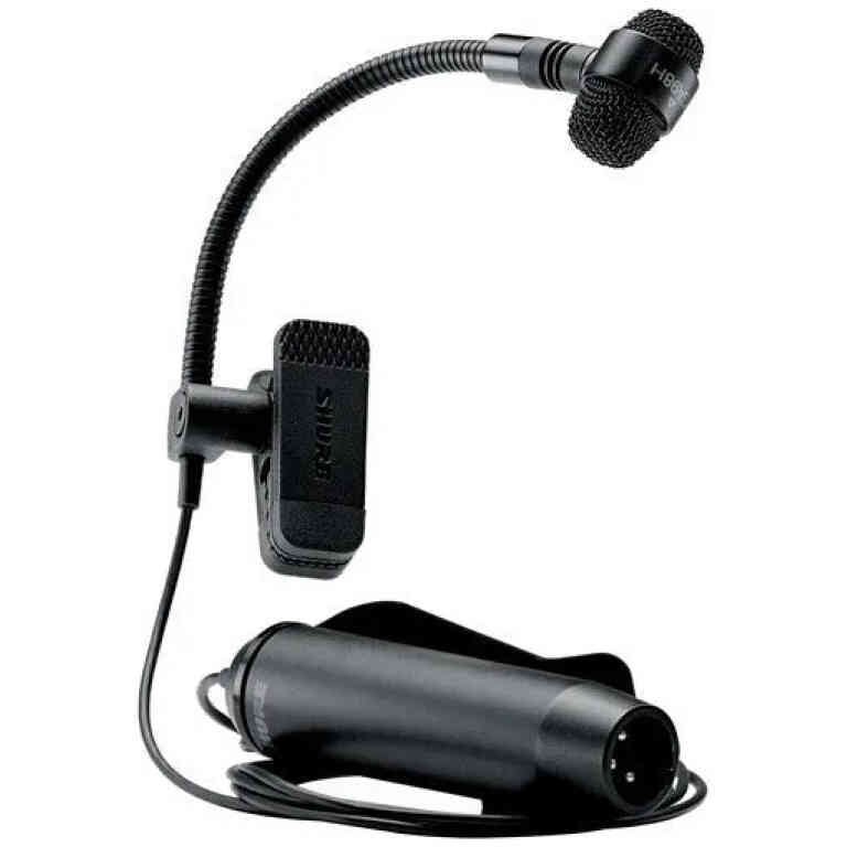 Shure PGA98H-XLR Horn Clamp Mic - Dynamic Instrument Mic with 15ft XLR Cable