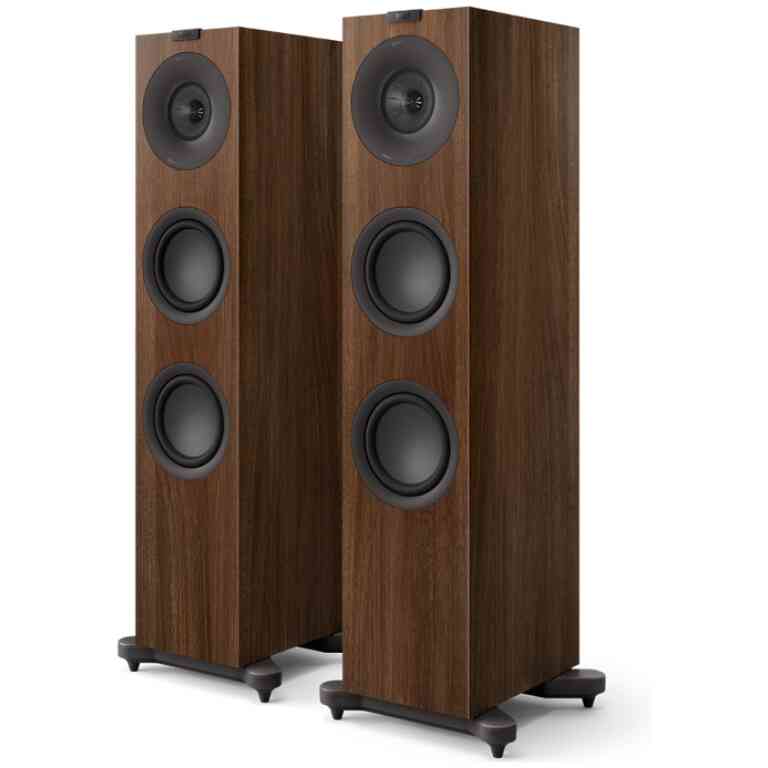 KEF Q7 Meta High Fidelity Floorstanding Speakers Pair - Walnut