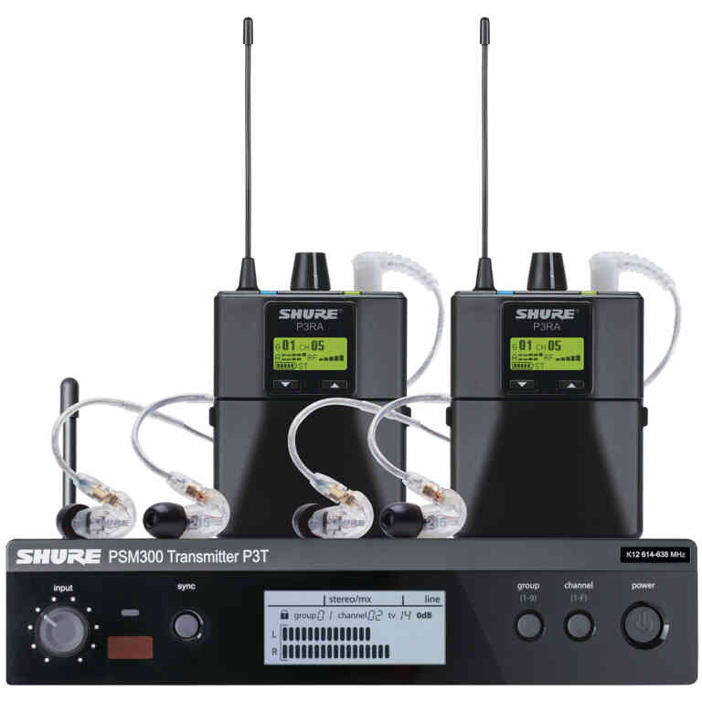 Shure P3TRA215TWP-K3E PSM300 TWINPACK PRO