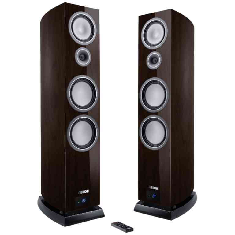 Canton Smart Vento 9 S2 Floorstanding Speakers Pair - Walnut Dark High-Gloss
