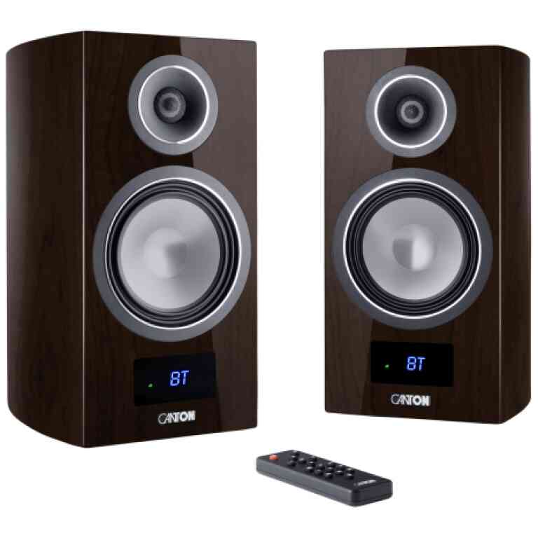 Canton Smart Vento 3 S2 Bookshelf Speakers Pair - Walnut Dark High-Gloss