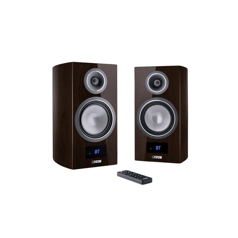 Canton Smart Vento 3 S2 Bookshelf Speakers Pair - Walnut Dark High-Gloss