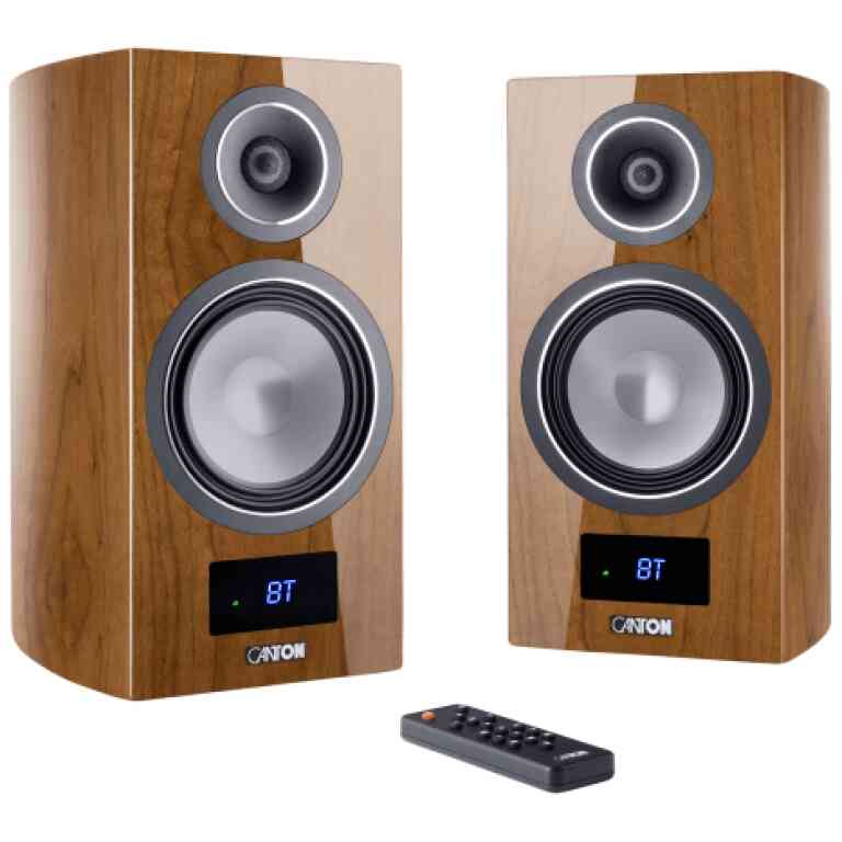 Canton Smart Vento 3 S2 Bookshelf Speakers Pair - Walnut High-Gloss