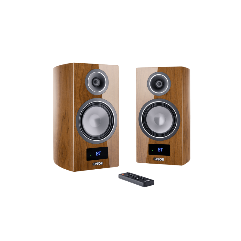 Canton Smart Vento 3 S2 Bookshelf Speakers Pair - Walnut High-Gloss