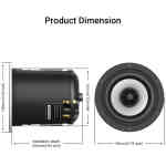 Arylic 3" 60W Coaxial HD In-ceiling Speaker with Silver Grill